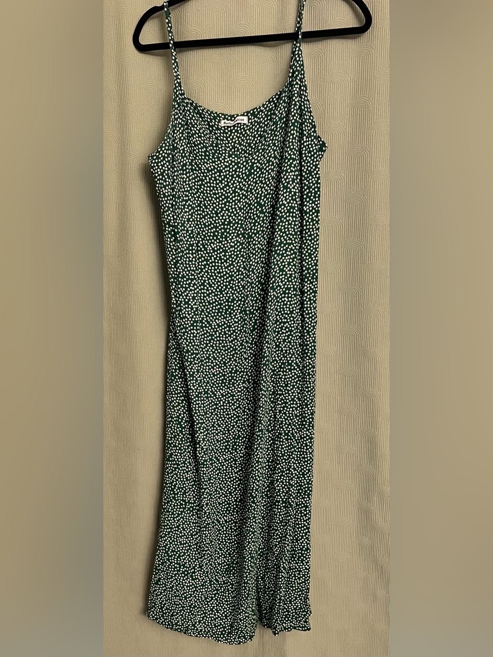Reformation Forest Green Maxi Dress